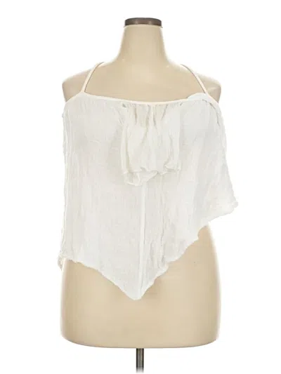 Pre-owned Jen's Pirate Booty Sleeveless Blouse In White