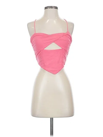 Pre-owned Jen's Pirate Booty Sleeveless Top Pink Halter Neckline Tops