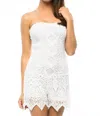 Jen's Pirate Booty Supernova Strapless Eyelet Romper In White In White