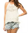 Jen's Pirate Booty Tequila Halter Top In Ivory In White
