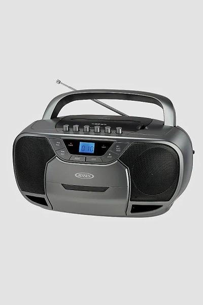 Jensen Cd590 Portable Bluetooth Cd Cassette Am/fm Boombox In Black At Urban Outfitters