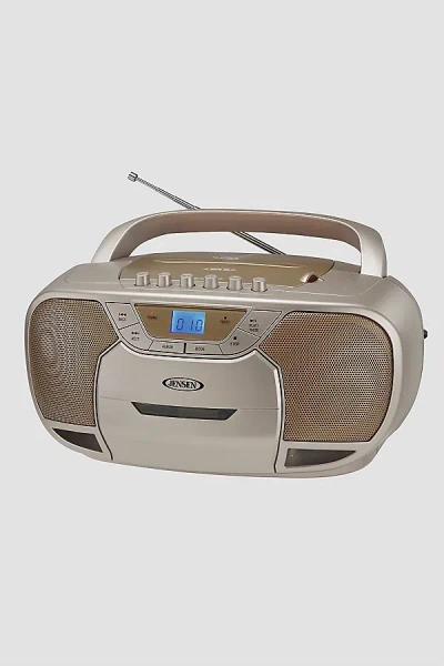 Jensen Cd590 Portable Bluetooth Cd Cassette Am/fm Boombox In Bronze At Urban Outfitters