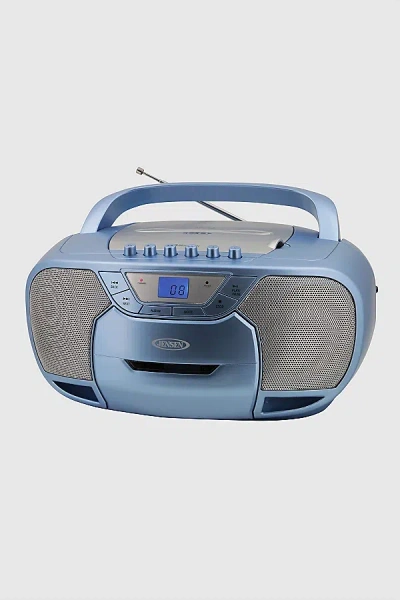 Jensen Cd590 Portable Bluetooth Cd Cassette Am/fm Boombox In Sky At Urban Outfitters