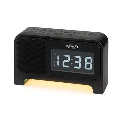 Jensen Modern & Contemporary Digital Electric Alarm Tabletop Clock In Black