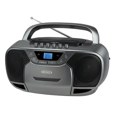Jensen Portable Bluetooth Mp3 Cd Cassette Player/recorder With Am/fm Radio In Black