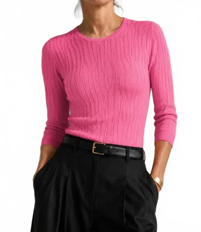 J'envie/eli Amalfi Textured Tunic In Cerise In Red