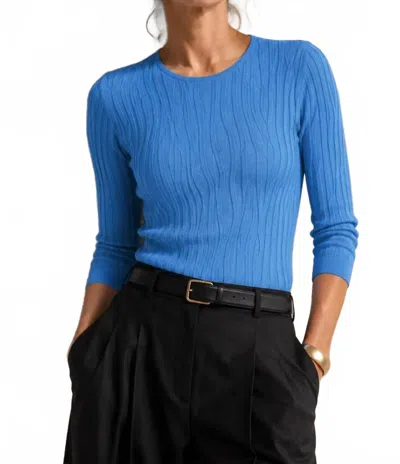 J'envie/eli Amalfi Textured Tunic In Marine In Blue