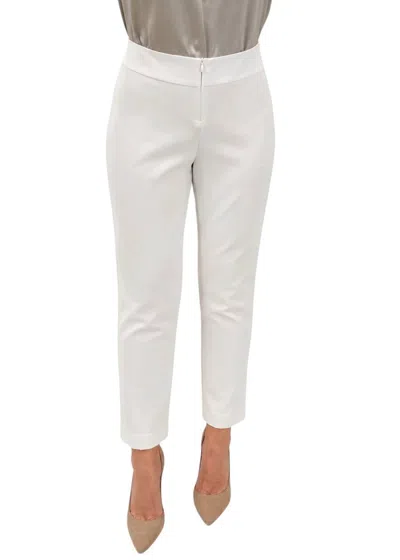 J'envie/eli Back Slit Ankle Pants In White