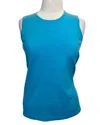 J'envie/eli Basic Shell Tank Top In Blue In Blue