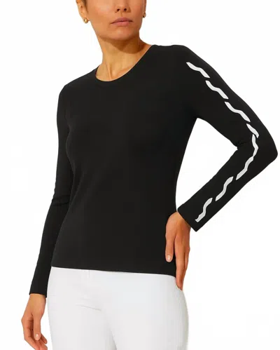 J'envie/eli Bergen Geometric Sleeve Tunic - Plus In Black/ivory