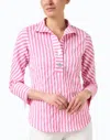J'envie/eli Bias Sleeve Shirt In Punch In Pink