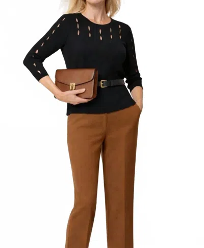 J'envie/eli Caserta Cut-out Top In Black