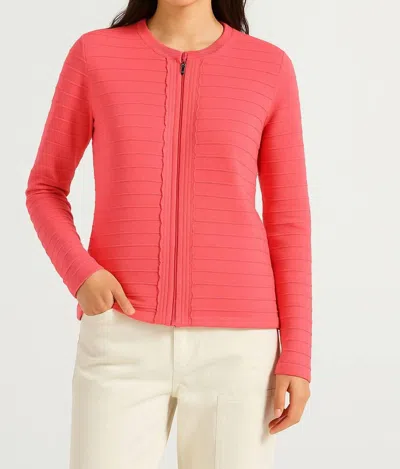 J'envie/eli Chania Fringe Jacket In Blossom In Pink