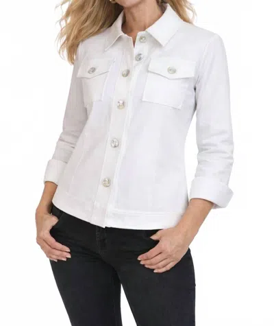 J'envie/eli Charleston Denim-style Jacket In White