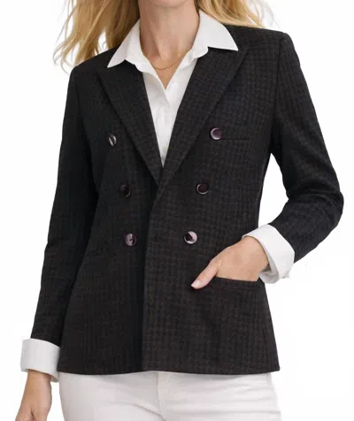 J'envie/eli Classic Houndstooth Jacket In Black