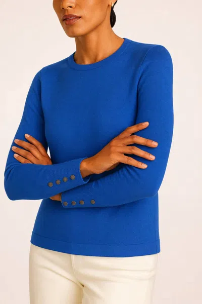 J'envie/eli Dorothea Long Sleeve Top In Electric Blue
