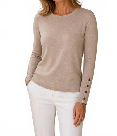 J'envie/eli Dorothea Long Sleeve Top In Fawn In Brown