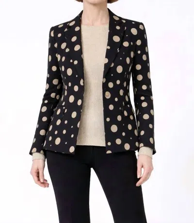 J'envie/eli Eclipse Dot Jacket Blazer In Black/stone