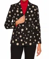 J'envie/eli Eclipse Dot Jacket Blazer In Black/stone In Brown