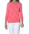 J'envie/eli Fringe Trim Tunic Top In Blossom