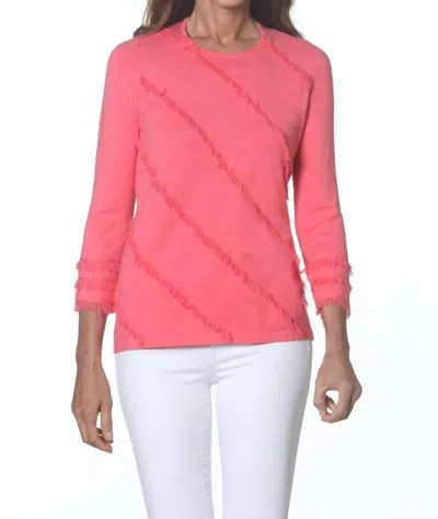 J'envie/eli Fringe Trim Tunic Top In Blossom
