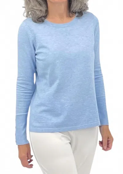 J'envie/eli Jewel Neck Top In Sky Blue