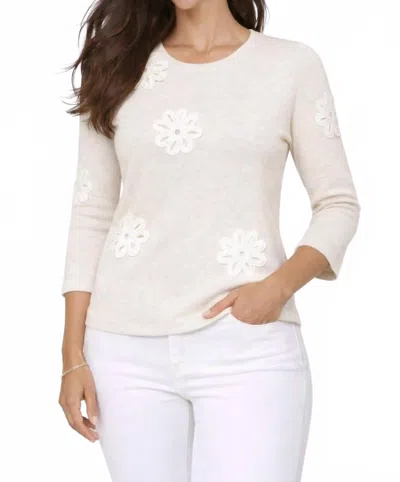 J'envie/eli Jordaan Floral Top In Wheat/white In Neutral