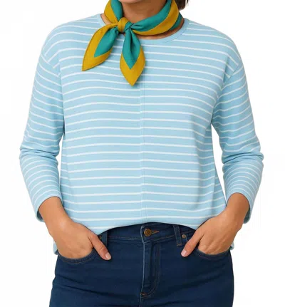 J'envie/eli Key Largo Top In Turquoise/white In Blue