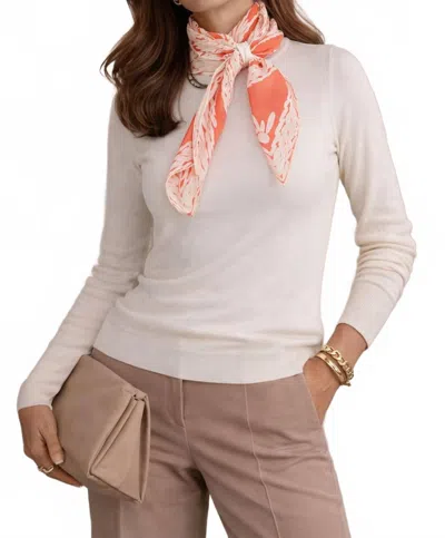 J'envie/eli Notch Turtleneck Top In Ivory In Neutral