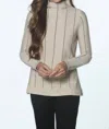 J'envie/eli Novelty Stitch Sweater In Fawn/steel In Gray