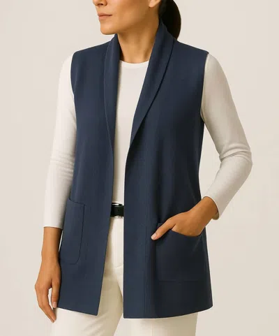J'envie/eli Odense Knit Vest In Indigo In Multi