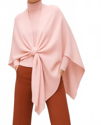 J'envie/eli Rachel Knit Wrap In Pale Pink