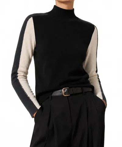 J'envie/eli Riga Multicolored Top In Black/fawn