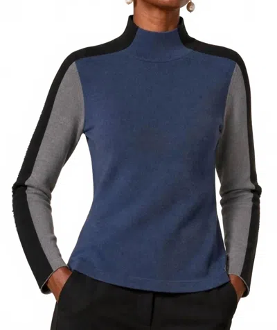 J'envie/eli Riga Multicolored Top In Indigo/black