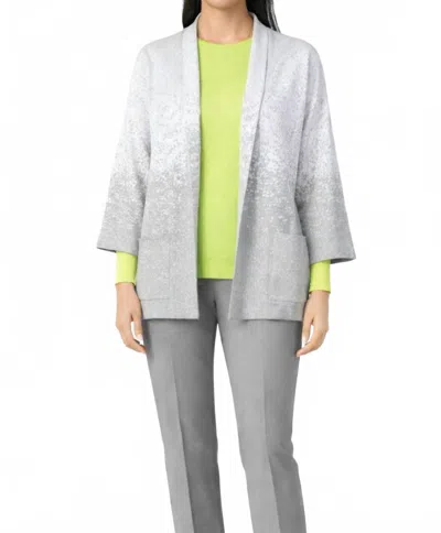 J'envie/eli Salzburg Ombre Coat In Smoke/ivory In Gray