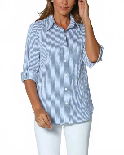 J'envie/eli Semana Button-down Shirt In Indigo In Blue