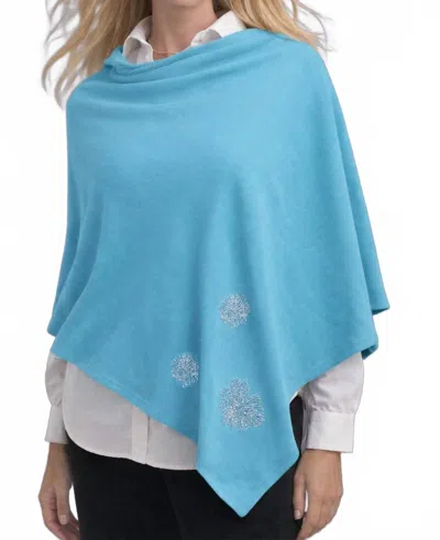J'envie/eli Seville Beaded Poncho In Turquoise In Blue