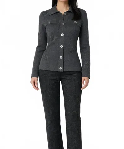 J'envie/eli Siena Bloom Jacket In Charcoal In Black
