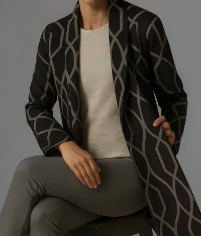 J'envie/eli The Aspen Loose-fitted Cardigan In Black/fawn