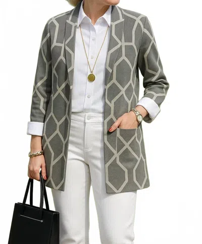 J'envie/eli The Aspen Loose-fitted Cardigan In Putty/fawn In Multi