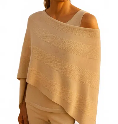 J'envie/eli The Belle Poncho Top In Fawn In Neutral