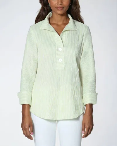 J'envie/eli The Bocas Henley Tunic In Citron In Green