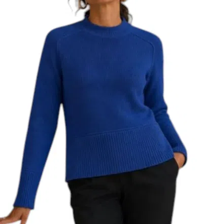 J'envie/eli The Duluth Ribbed Knit Sweater In Ink In Blue