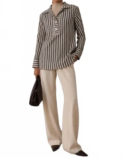 J'envie/eli The First Class Tunic Top In Black/sand