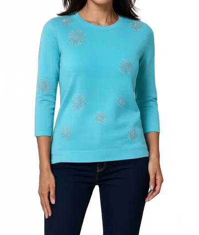 J'envie/eli The Ischia Top In Turquoise In Blue