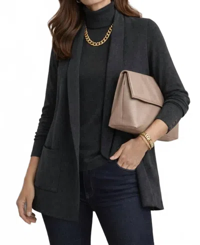 J'envie/eli The Leila Vest In Charcoal In Black