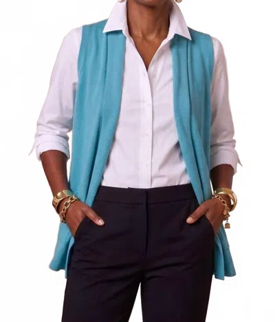 J'envie/eli The Leila Vest In Peacock In Blue