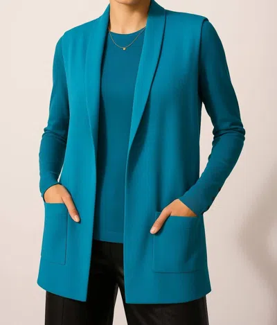 J'envie/eli The Leila Vest In Teal In Blue