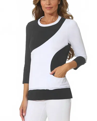 J'envie/eli The Malmo Top In Navy/white In Blue