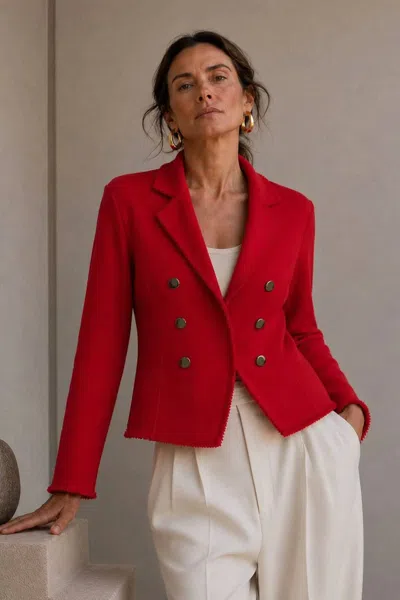 J'envie/eli The Mariner Jacket In Lipstick In Red